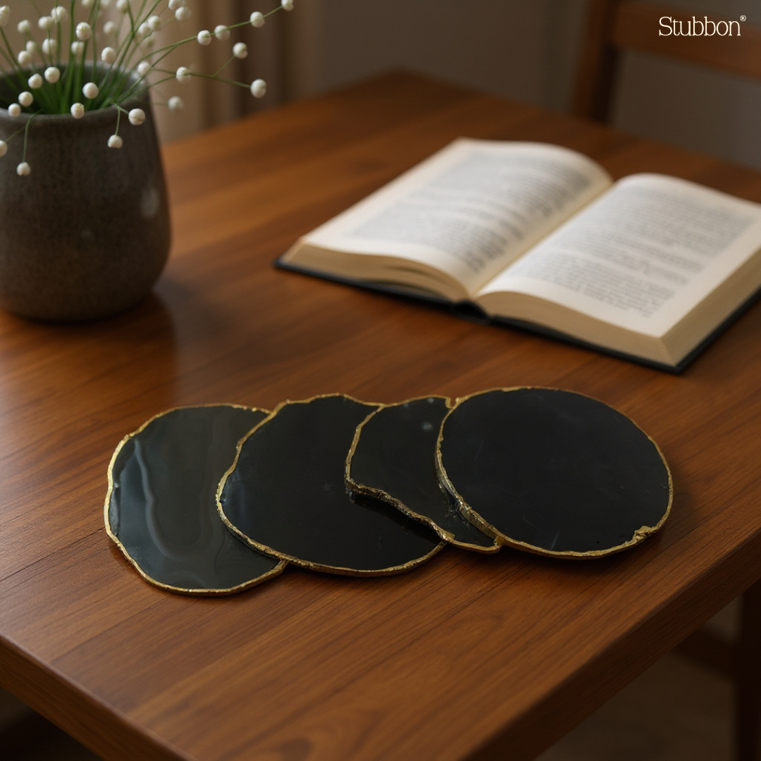 Black Agate Coasters