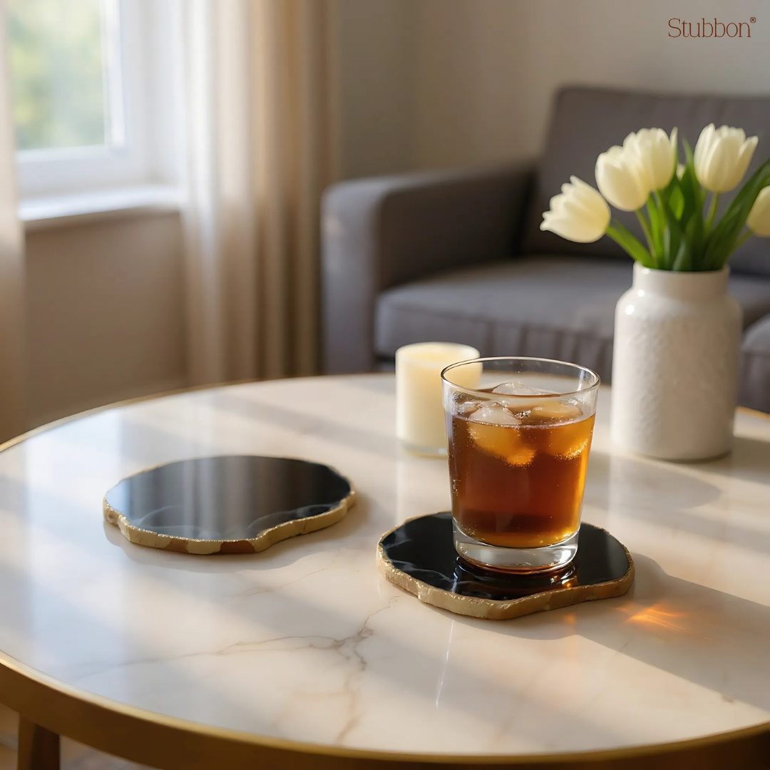Black Agate Coasters