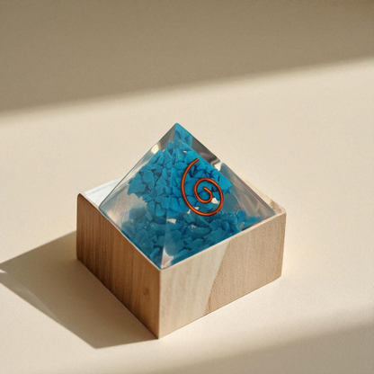 Blue Turquoise Orgonite Pyramid