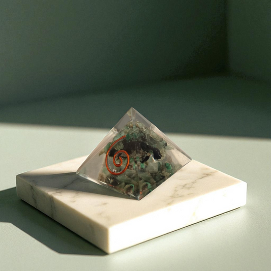 Green Jade Orgonite Pyramid