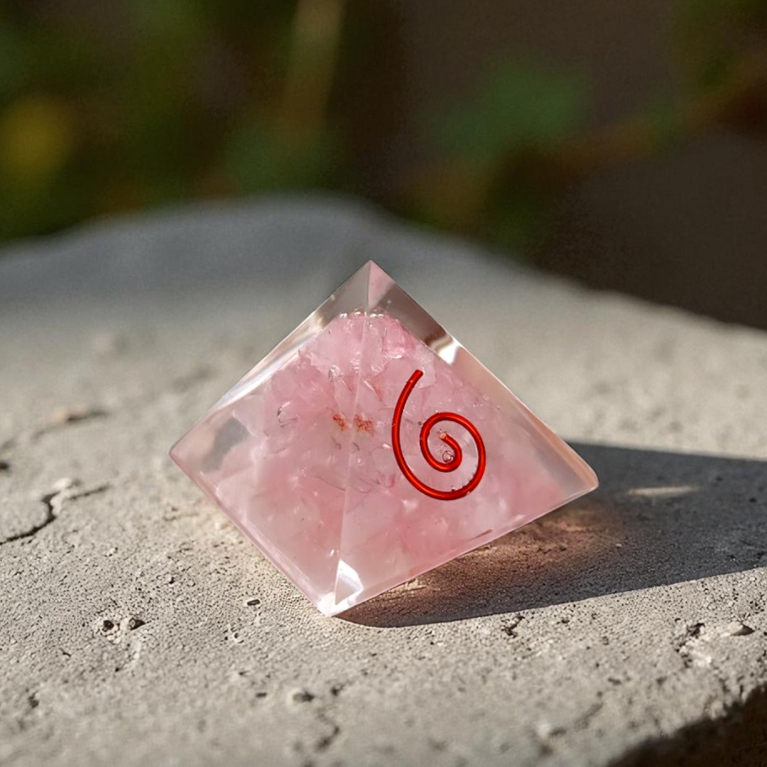 Rose Quartz Orgonite Pyramid