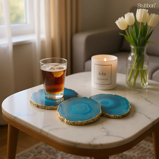 Blue Agate Coasters