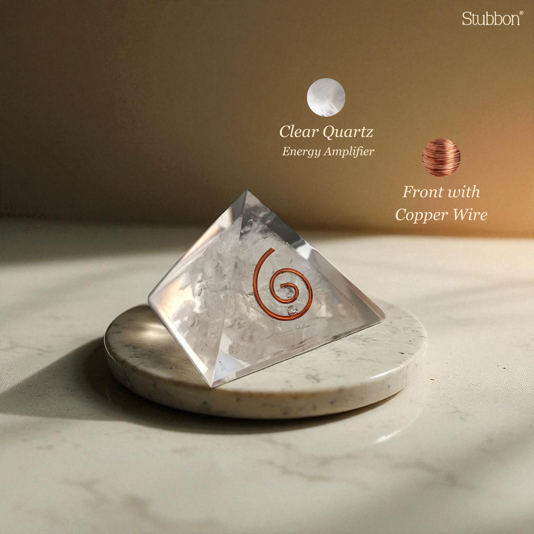 Clear Quartz Orgonite Pyramid