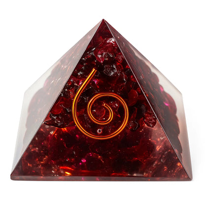 Garnet Orgonite Pyramid