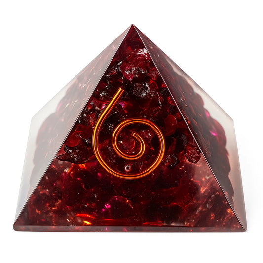 Garnet Orgonite Pyramid