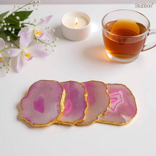 Pink Agate Coasters