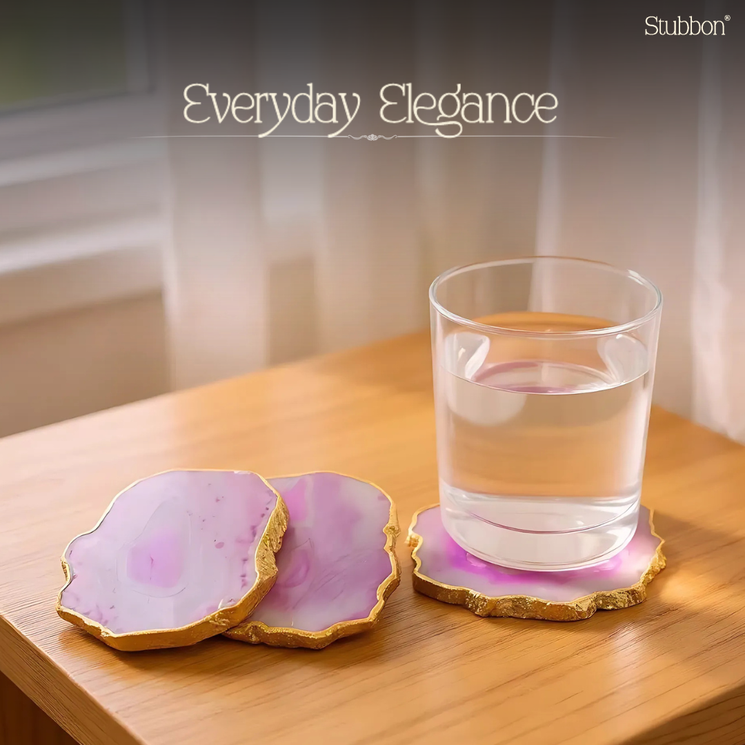 Pink Agate Coasters