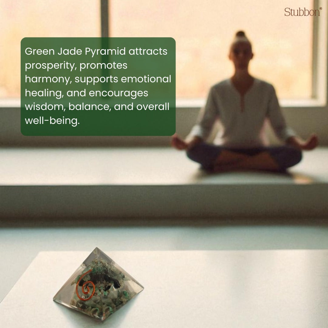 Green Jade Orgonite Pyramid
