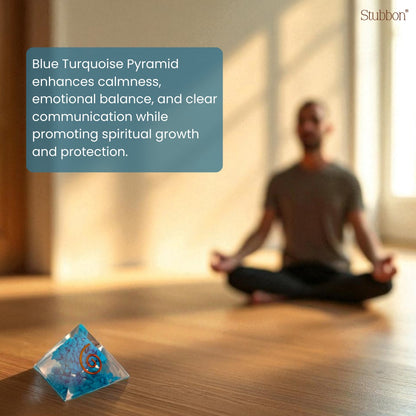 Blue Turquoise Orgonite Pyramid