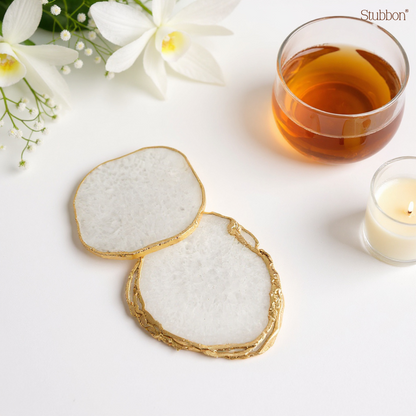 White Agate Coasters