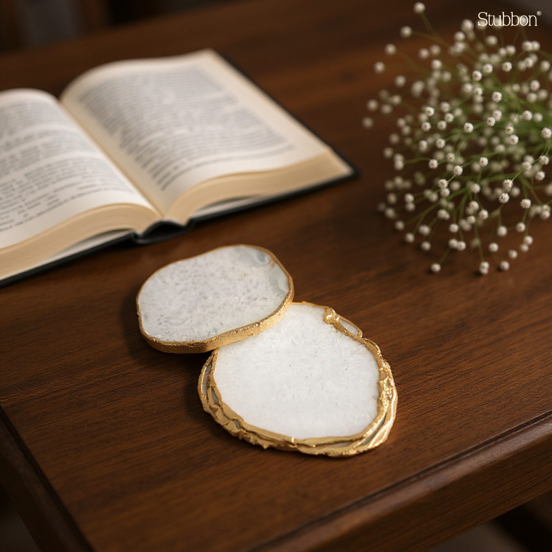 White Agate Coasters